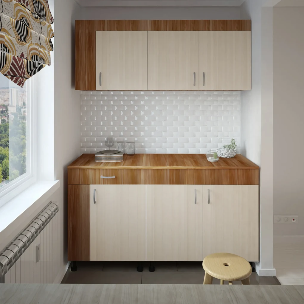 Set Bucatarie haaus Reno, Prun/Ulm Deschis, L 150 cm