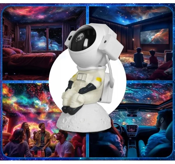Proiector LED RGB 3în1 LED/5W/5V 3000/4000/6000K astronaut + telecomandă