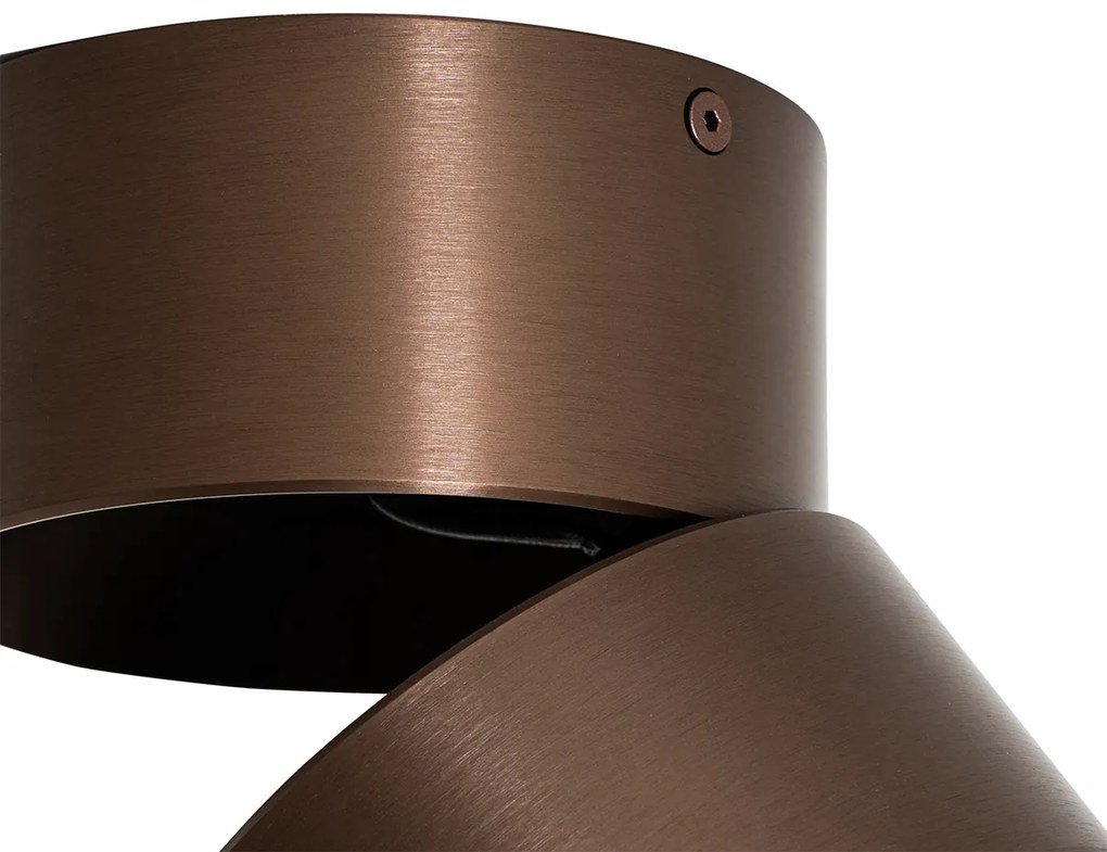Spotlight modern bronz închis rotund reglabil - Go Nine