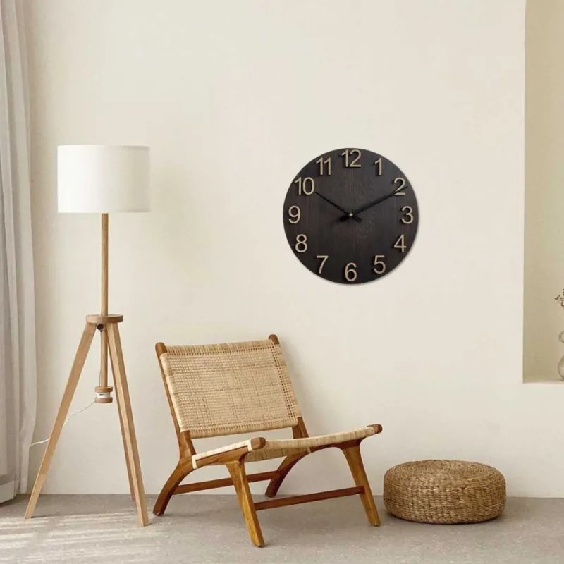 SENTOP | Ceas de perete de design din lemn masiv - GAKOU