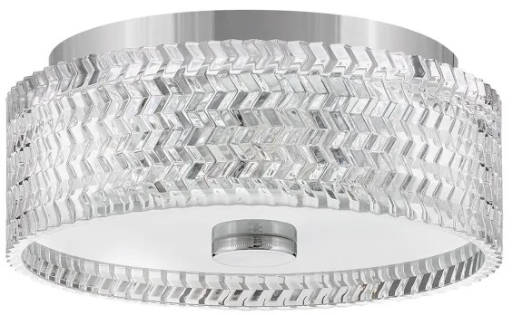 Plafonieră Hinkley HK-ELLE-F-S-CM 2xE27/60W/230V d. 30,5 cm crom