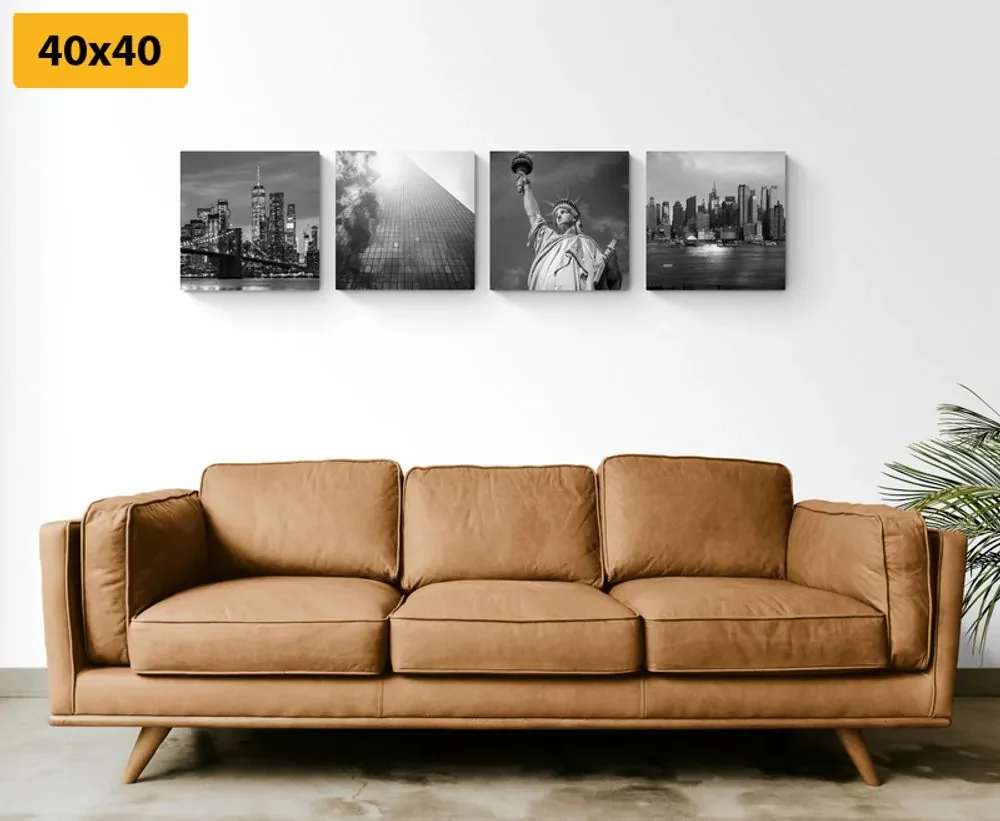 Set tablouri New York în alb-negru