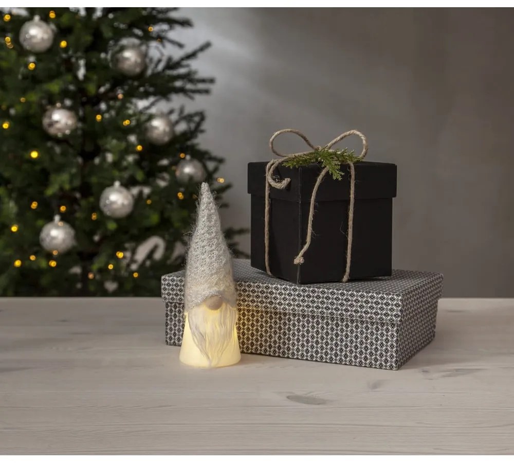 Decorațiune luminoasă de Crăciun alb-gri ø 6,5 cm Joylight – Star Trading