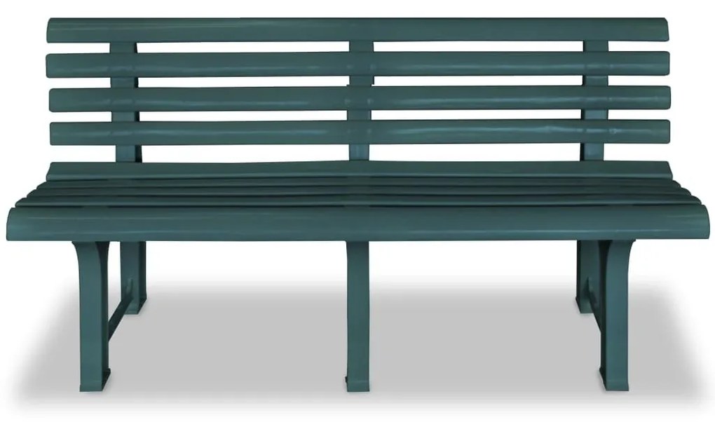 Banca de gradina, verde, 145,5 cm, plastic