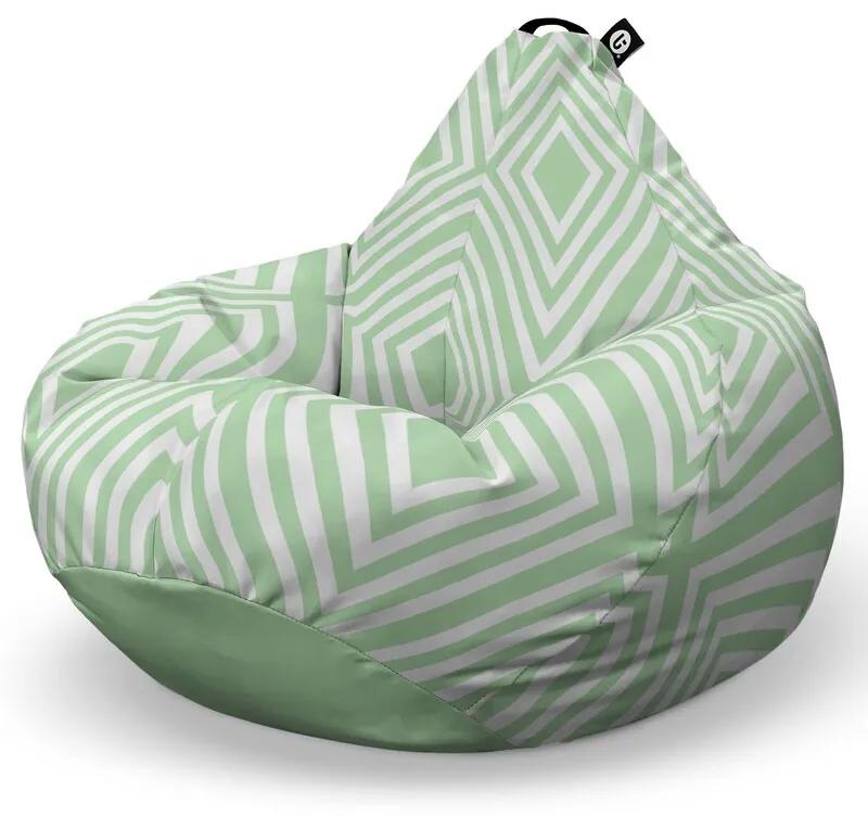 Fotoliu Puf Bean Bag tip Para XL, Diamond, Green
