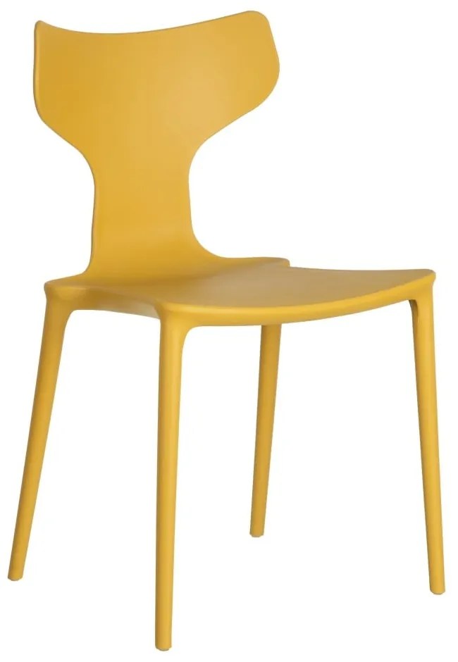 Scaun de exterior  din polipropilena galbena 47 x 41 x 83,50 cm