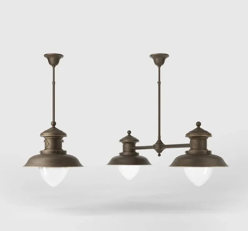 Lustra design italian din alama si sticla Al Mare