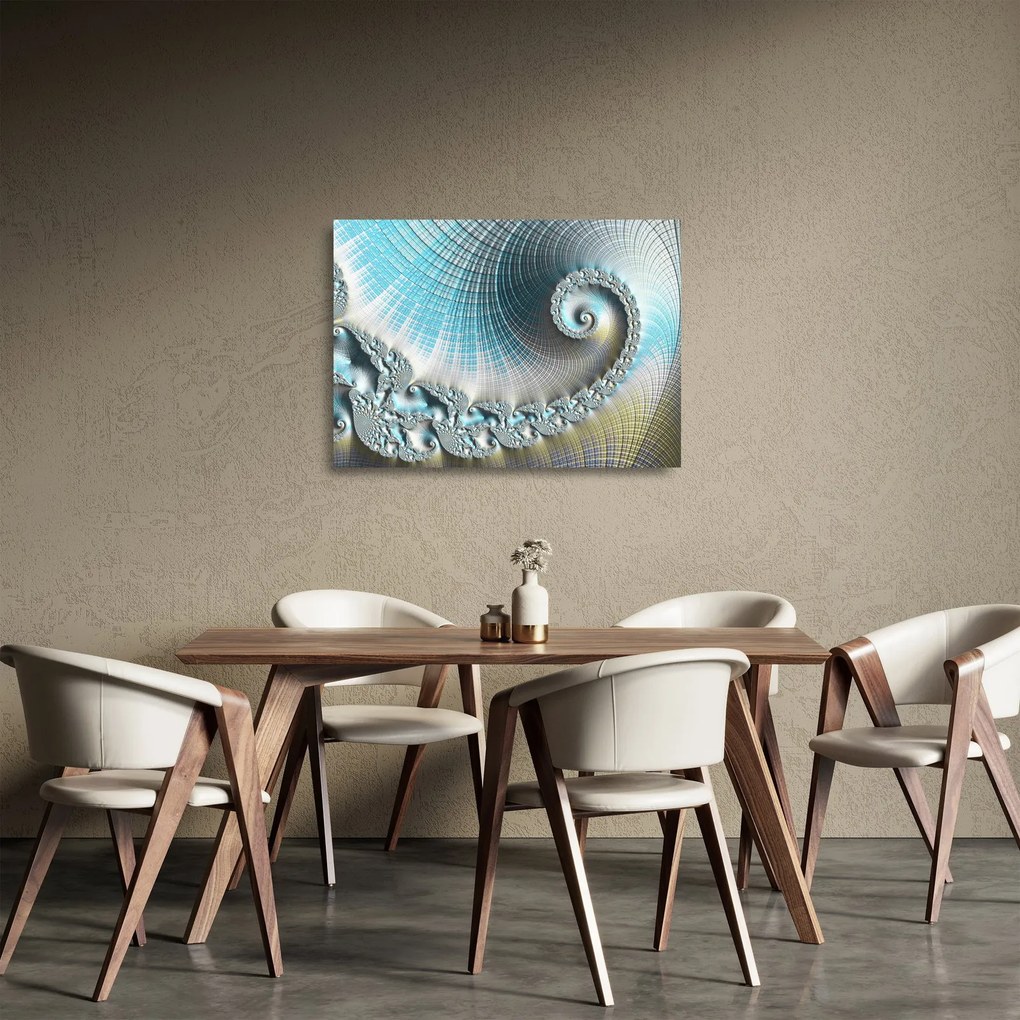 Tablou pe sticlă - Spirale texturate (70x50 cm)