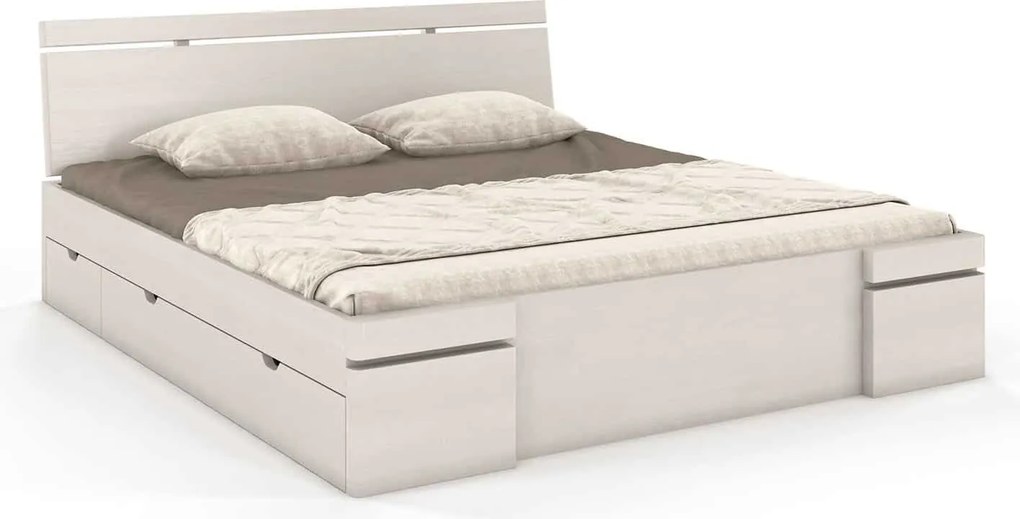 Pat lemn masiv TerraCraft Model 5 cu Sertar Pin Personalizabil - 200x200, Wenge