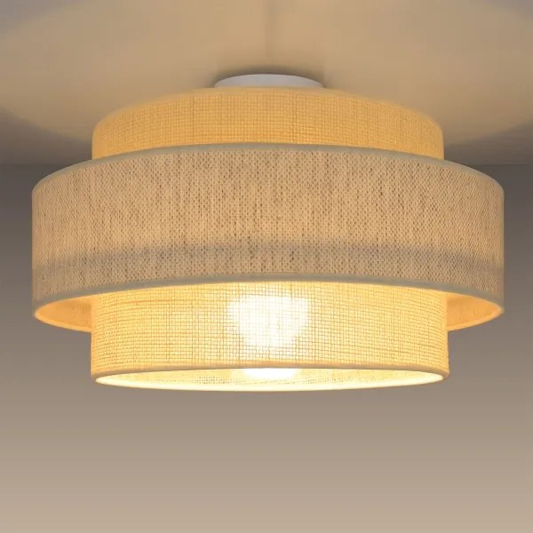 Plafonieră BOHO 1xE27/60W/230V, diametru 40 cm, crem/jută