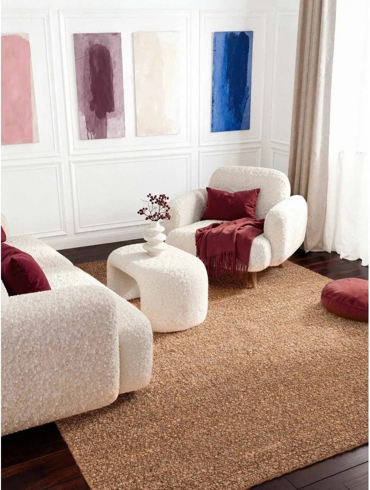 Covor bej țesut manual din material bouclé 200x290 cm Notting Hill Portobello – Ted Baker