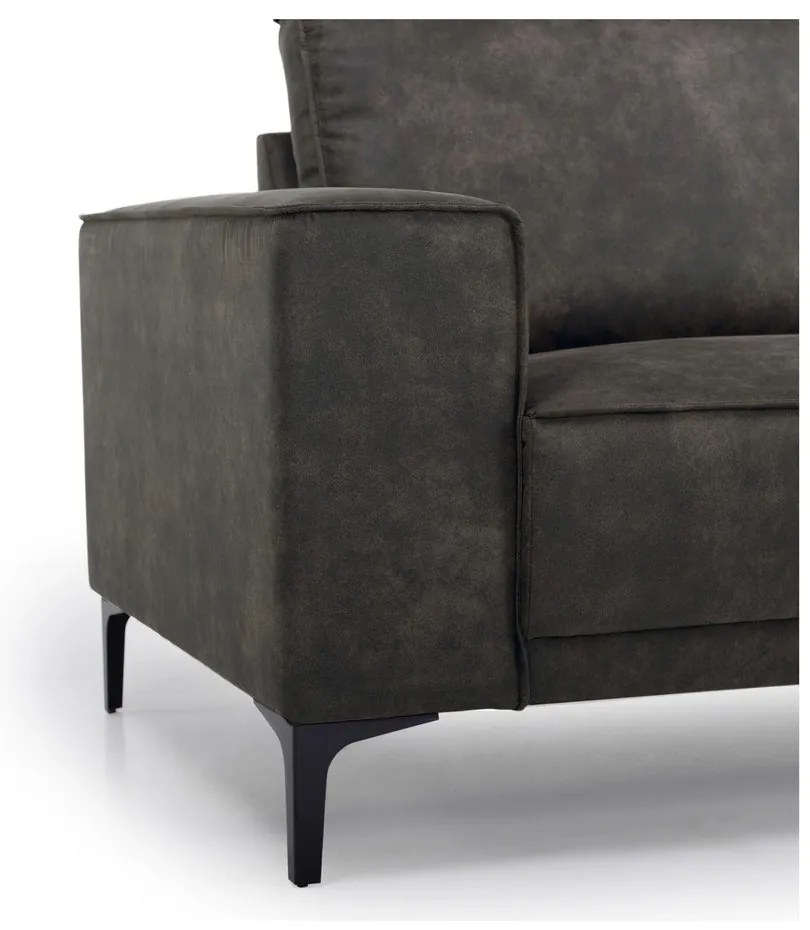 Fotoliu negru/gri din imitație de piele Copenhagen - Scandic