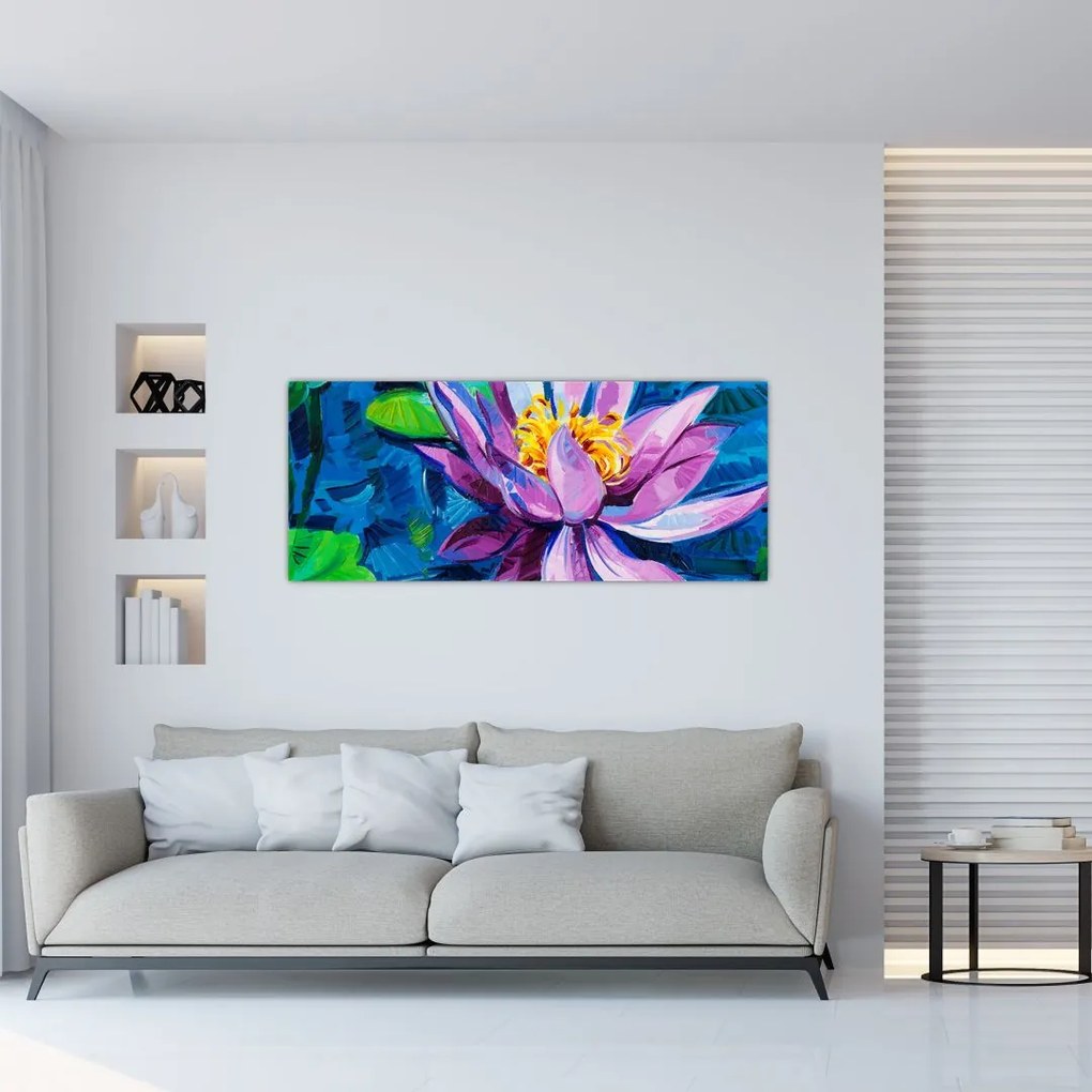 Tablou - Nufăr pe apă (120x50 cm)