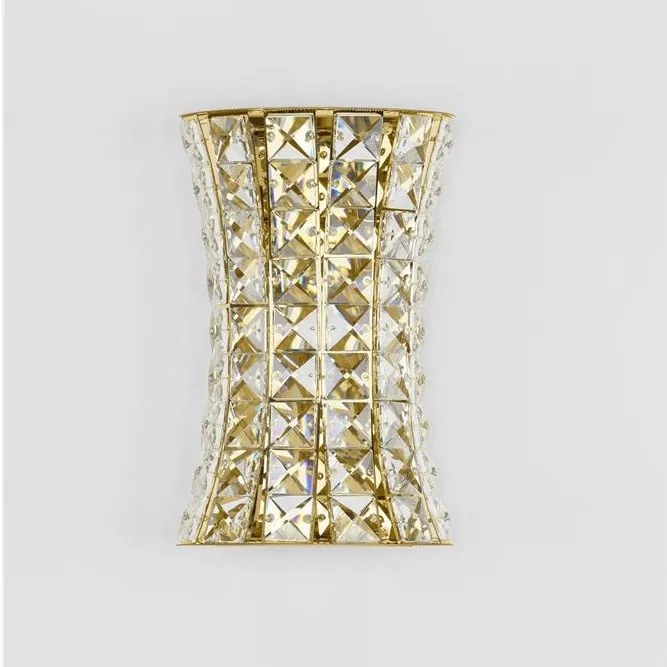 Aplica de perete LED auriu, cristale sticla CELYSIA