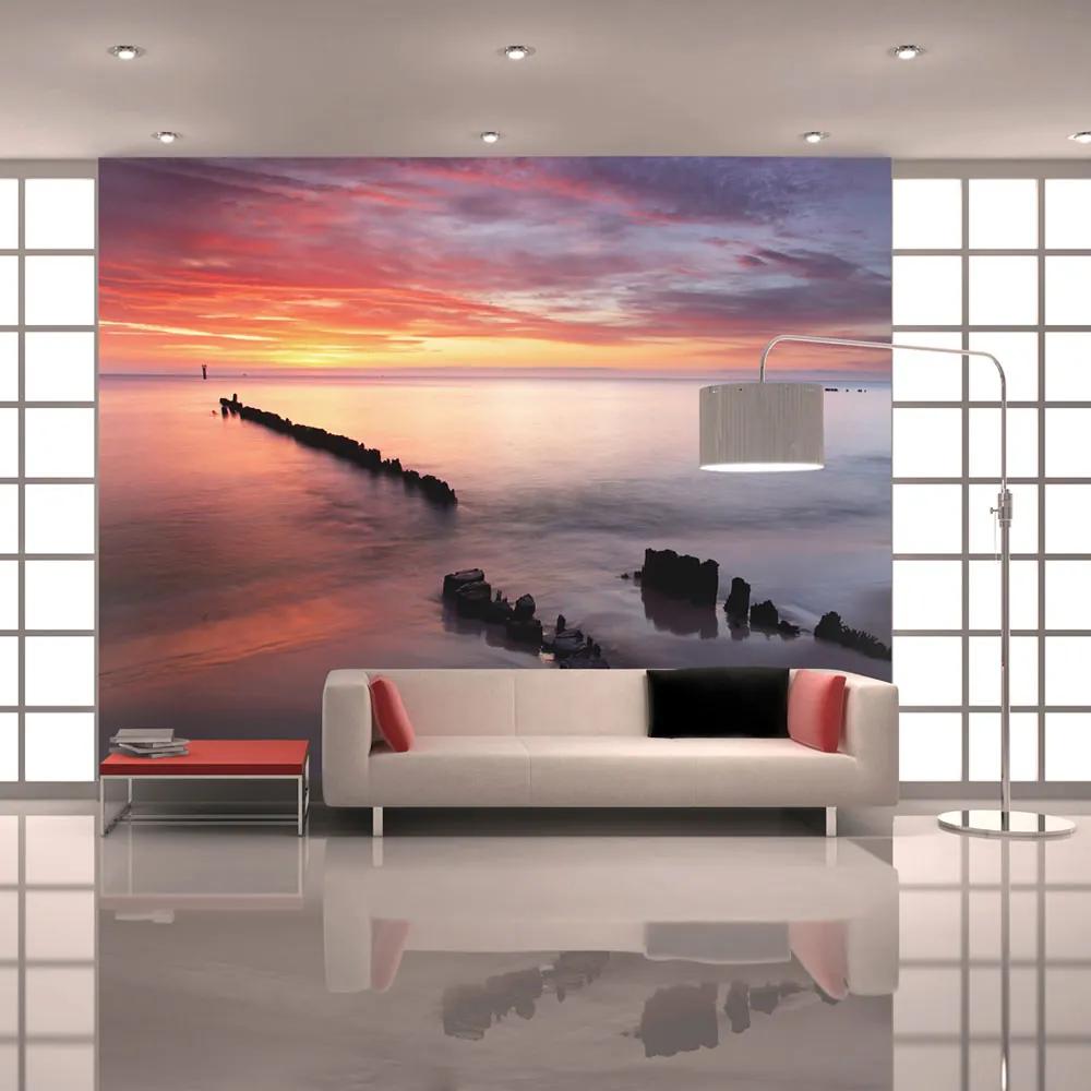 Fototapet Bimago - Baltic sea sunrise + Adeziv gratuit 450x270  cm