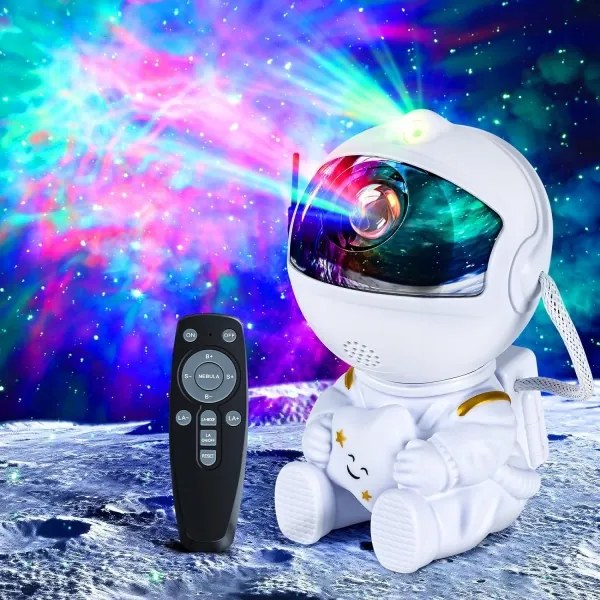 Proiector LED RGB LED/5W/5V astronaut + telecomandă