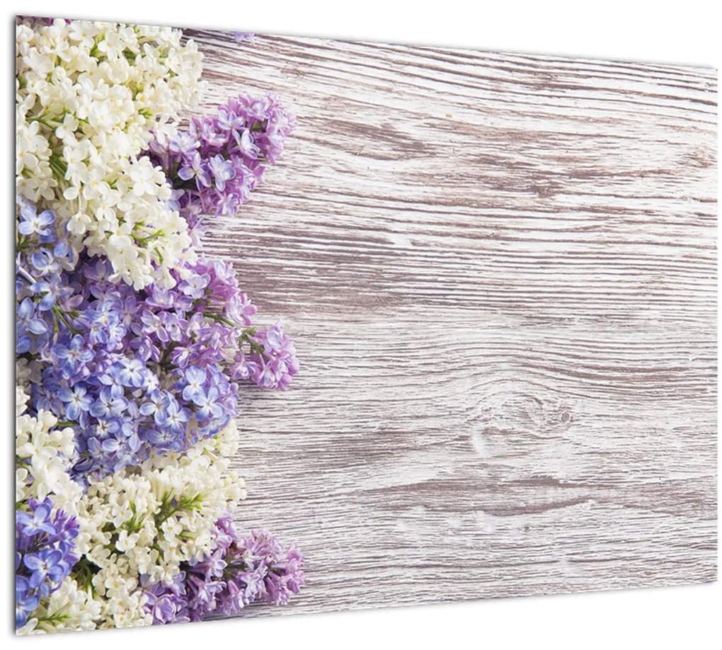 Tablou - Liliac pe lemn (70x50 cm)