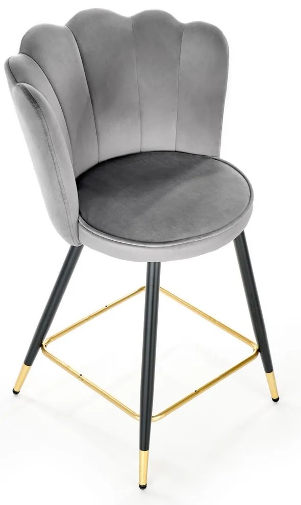 Scaun de bar Knox, gri/negru