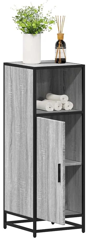 vidaXL Dulap de baie, gri sonoma, 65x33x60 cm, lemn prelucrat