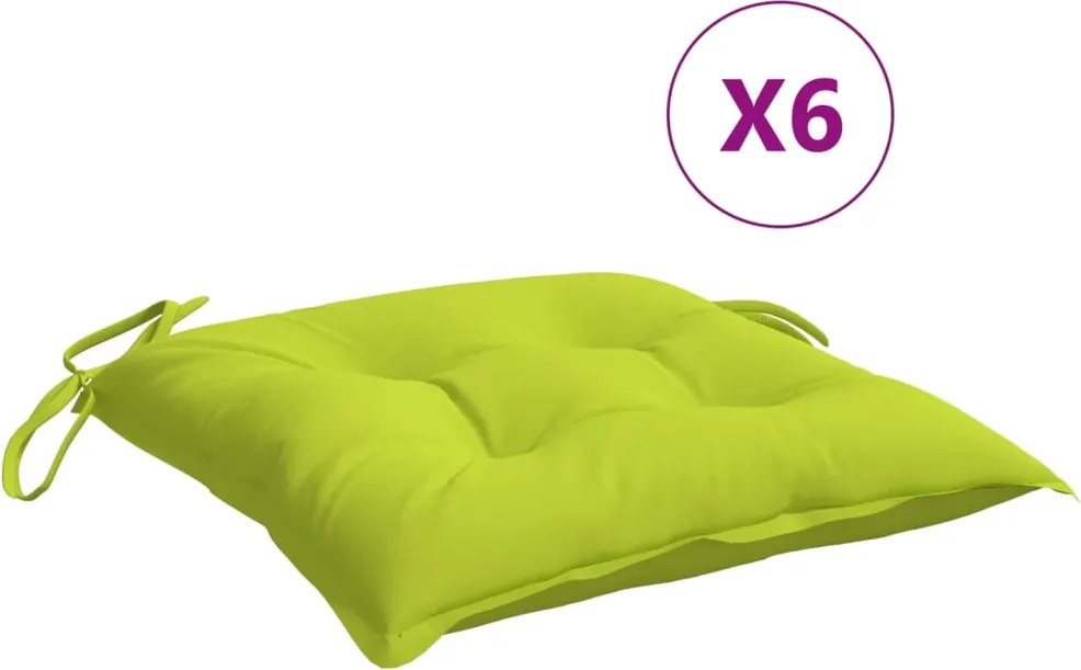 vidaXL Perne de scaun 6 buc. verde deschis 50x50x7 cm textil oxford