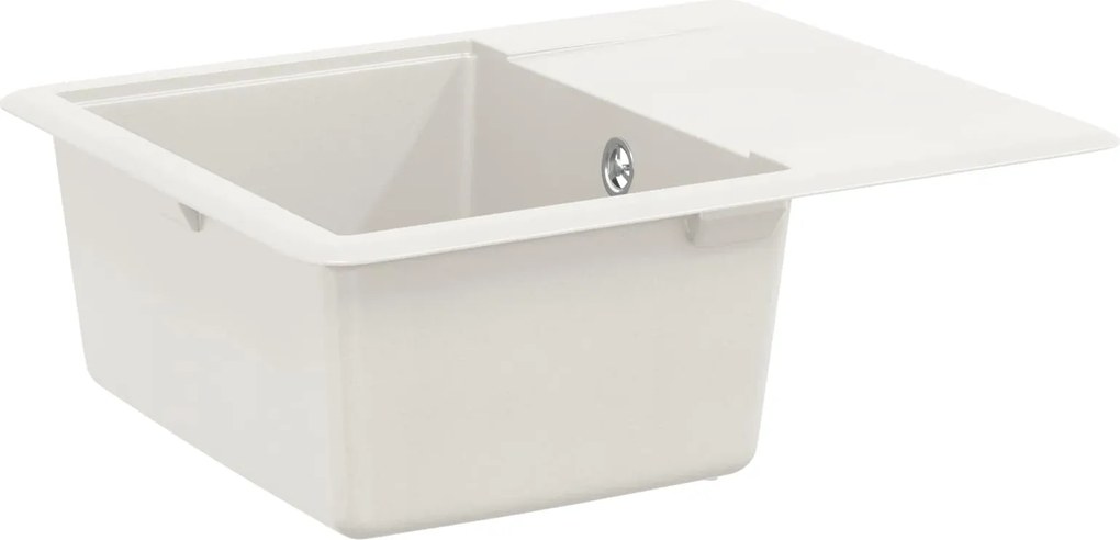 vidaXL Chiuvetă Alb 560 x 460 mm 80% Quartz și 20% Rășină