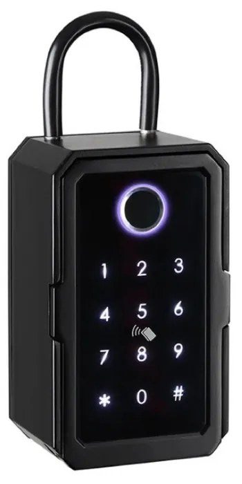 Cutie depozitare chei, Inteligenta, AMASAFE 3 Smart, Neagra, montata pe perete, Waterproof, IP65, App TT Lock, pentru Inchirieri in Regim Hotelier, Ai