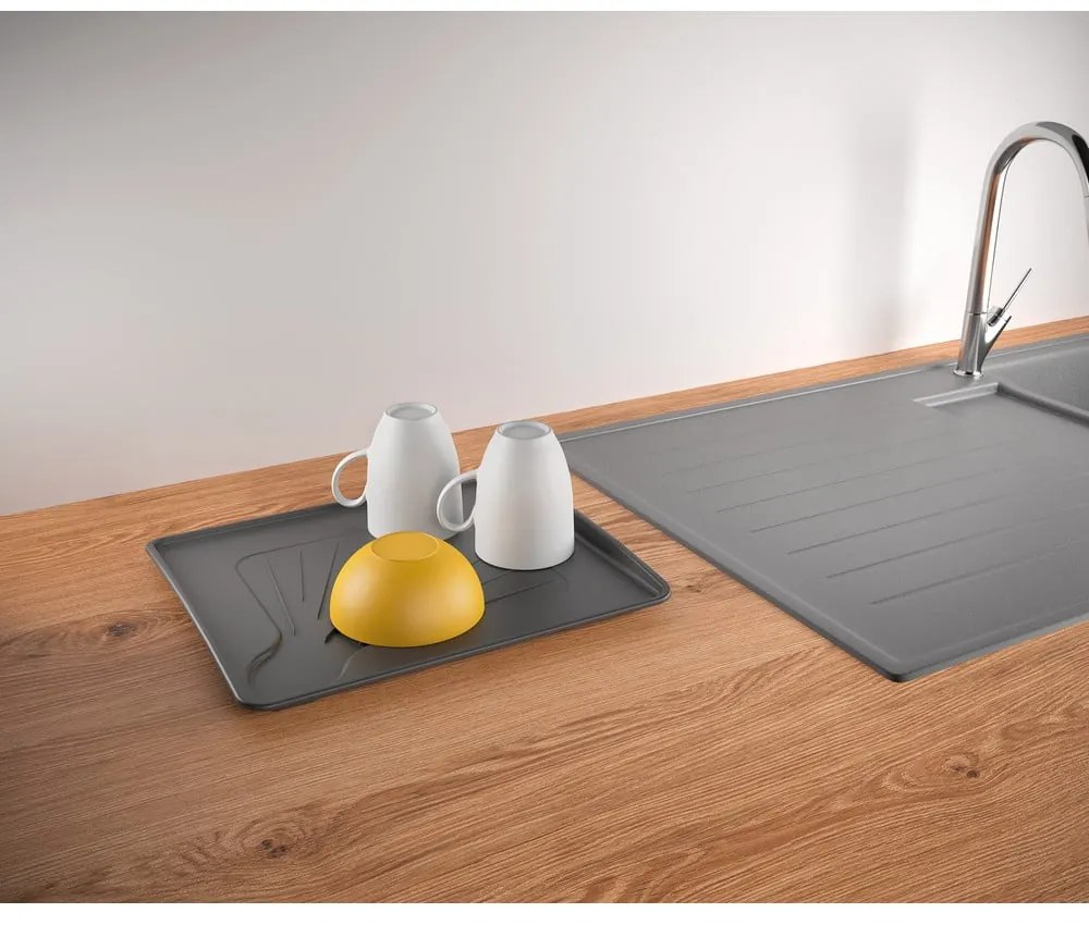 Scurgător vase din oțel inoxidabil Metaltex Aquatexplus Lava, gri antracit