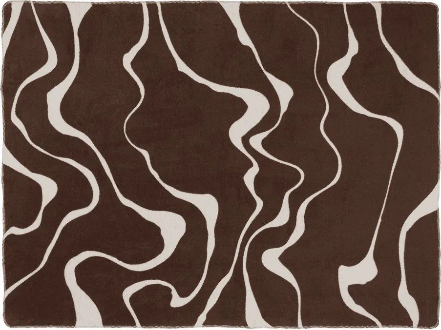 Pătură maro/crem 150x200 cm Felu – noo.ma