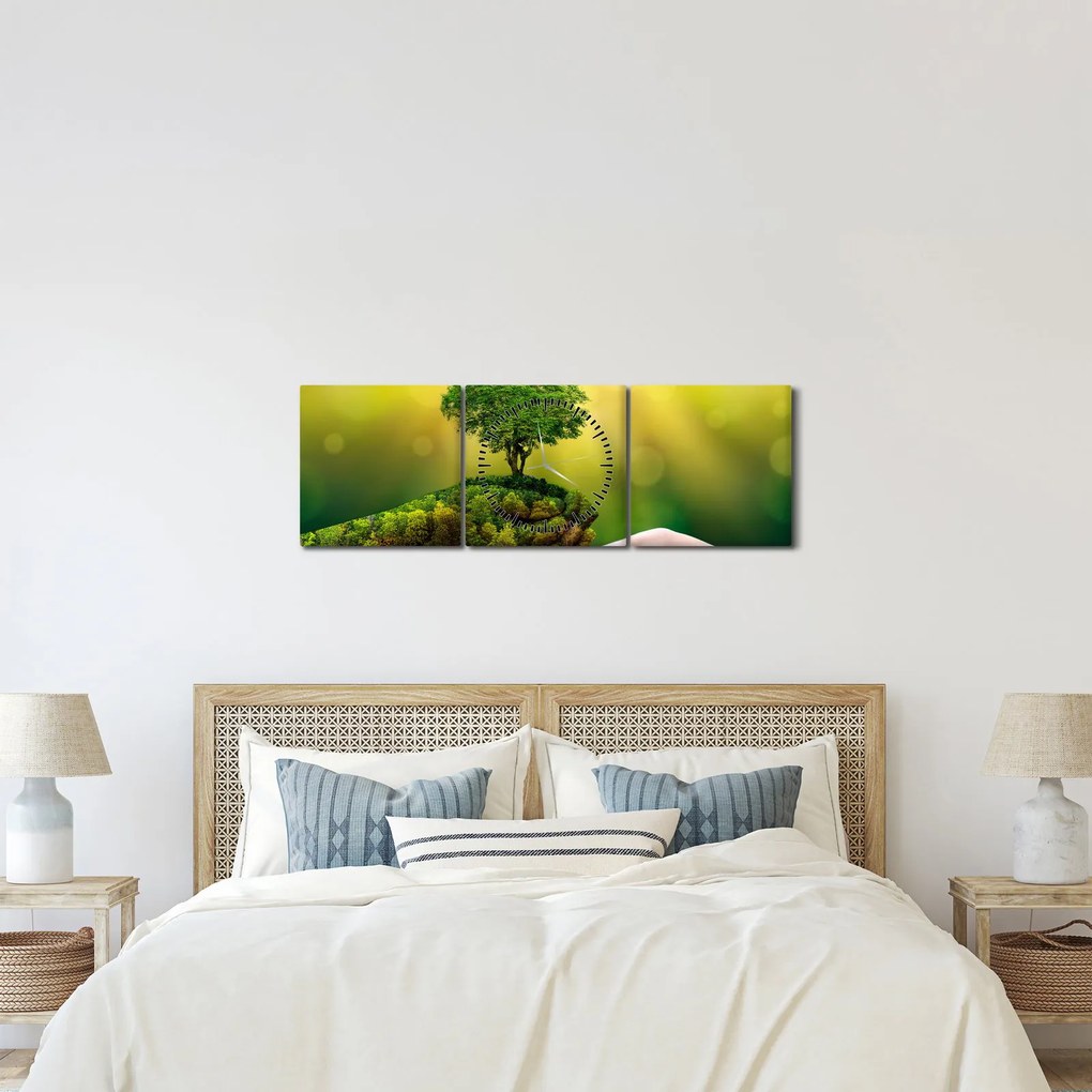 Tablou - Mama natura (cu ceas) (90x30 cm)