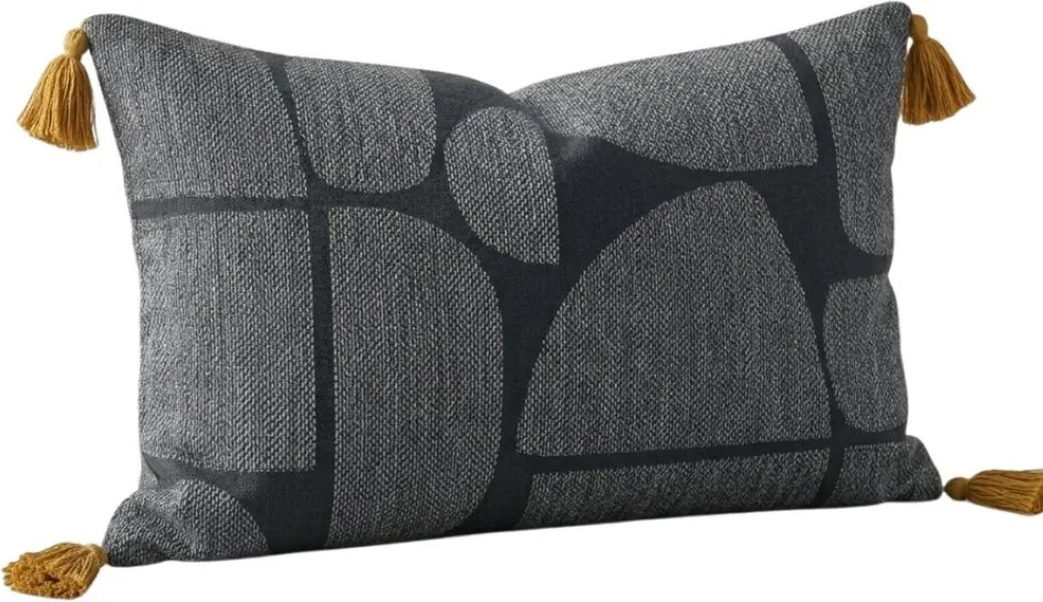 Perna decorativa IMPRIME NOBALY 30x50 cm, gri