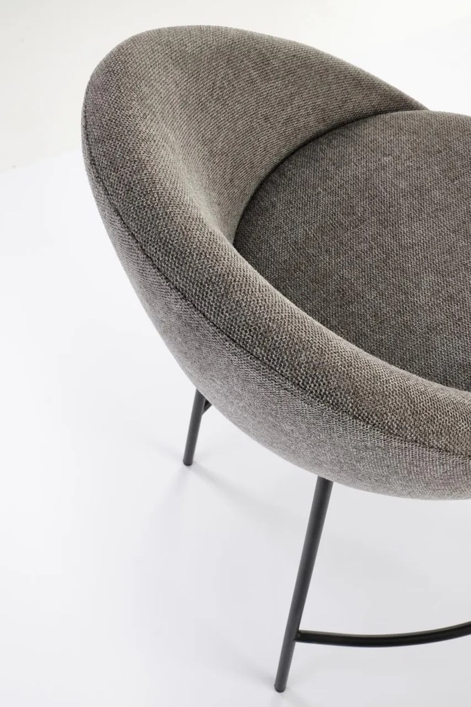 Scaun de bar tapitat H118 gri
