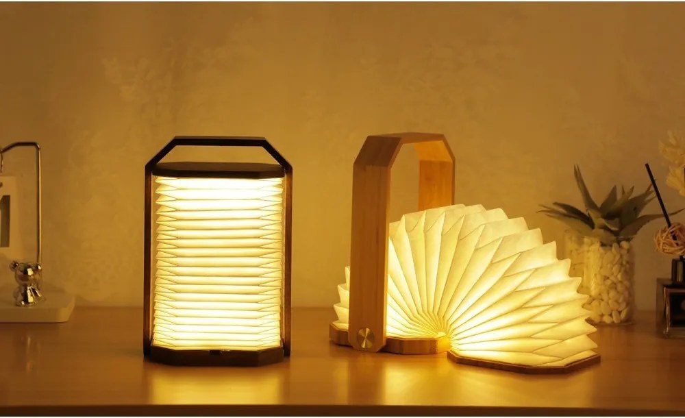 Decorațiune luminoasă albă/în culoare naturală închisă cu USB Origami – Gingko