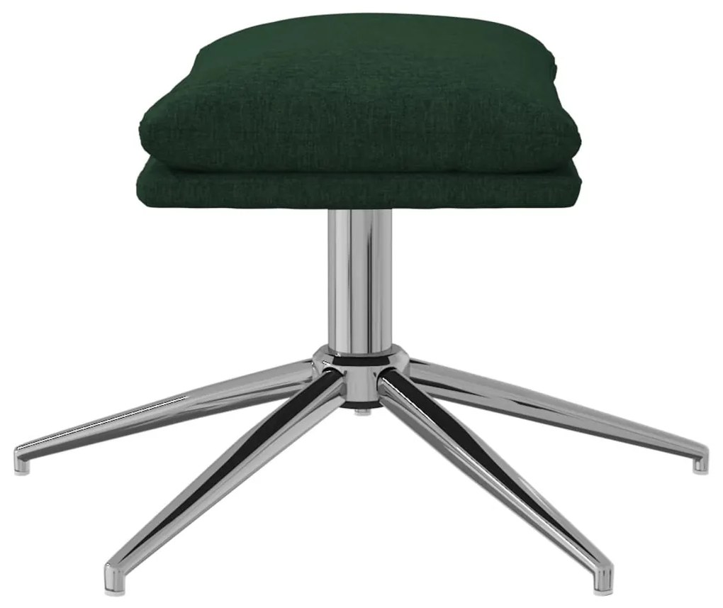 Taburet, verde inchis, 60x60x39 cm, material textil Morkegronn