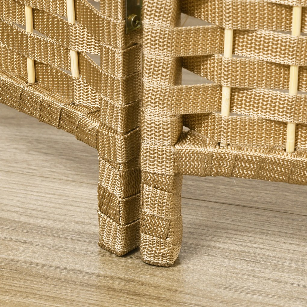 HOMCOM Separator de camere 8 părți pliabil, Divizor de spații, Divizor pentru sufragerie, Dormitor, Birou de acasă, Lemn natural | Aosom Romania