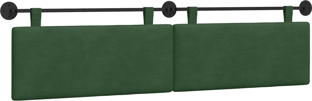 vidaXL Cap de pat suspendat Pe perete Verde Junglă 210 x 55 x 5 cm