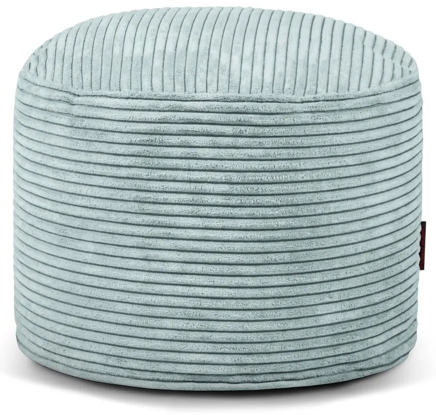 Fotoliu bean bag verde mentă cu tapițerie din catifea reiată Mini – SLOWDOWN