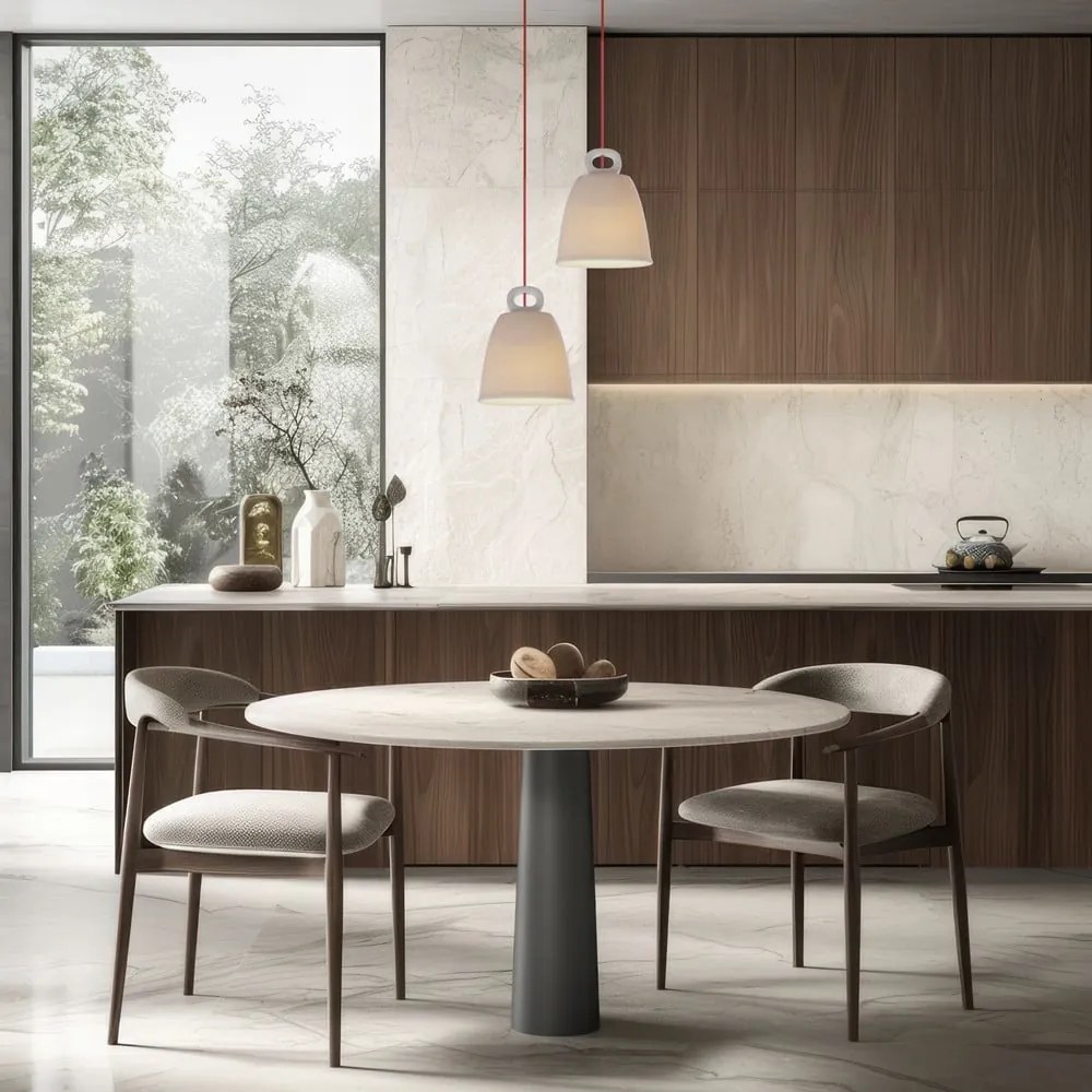 Lustră albă cu abajur din ceramică Sewilla – Candellux Lighting