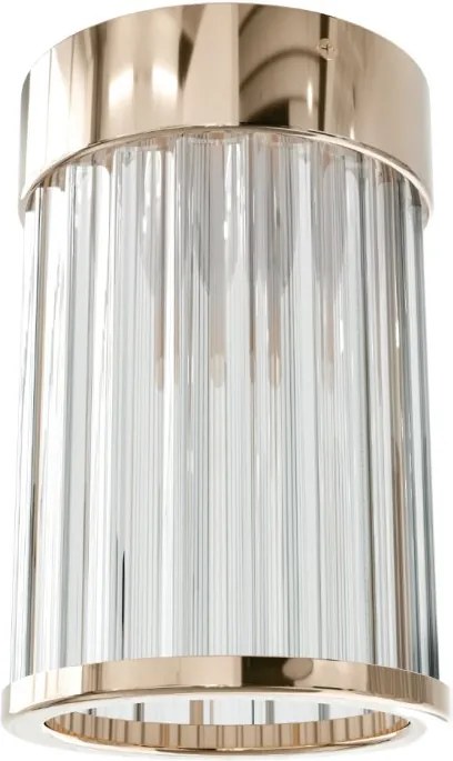 Mini Plafoniera din metal auriu si sticla Fiatto PL 8