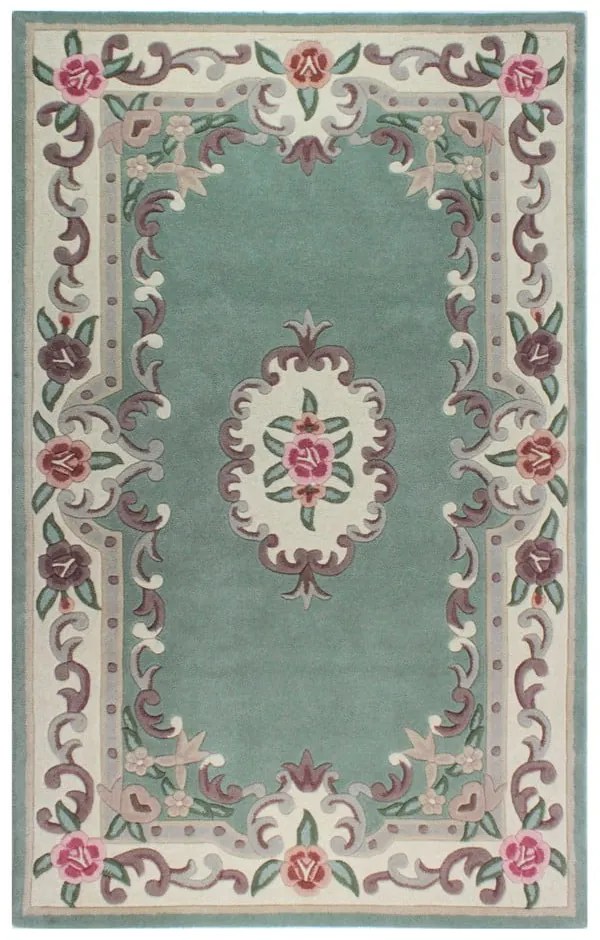 Covor din lână Flair Rugs Aubusson, 75 x 150 cm, verde