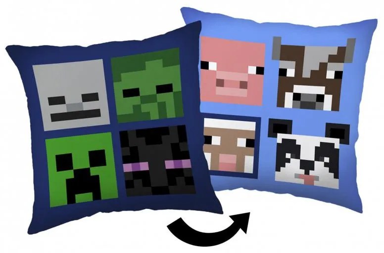 Minecraft Pernă Bad Mobs, pernă decorativă 40*40 cm