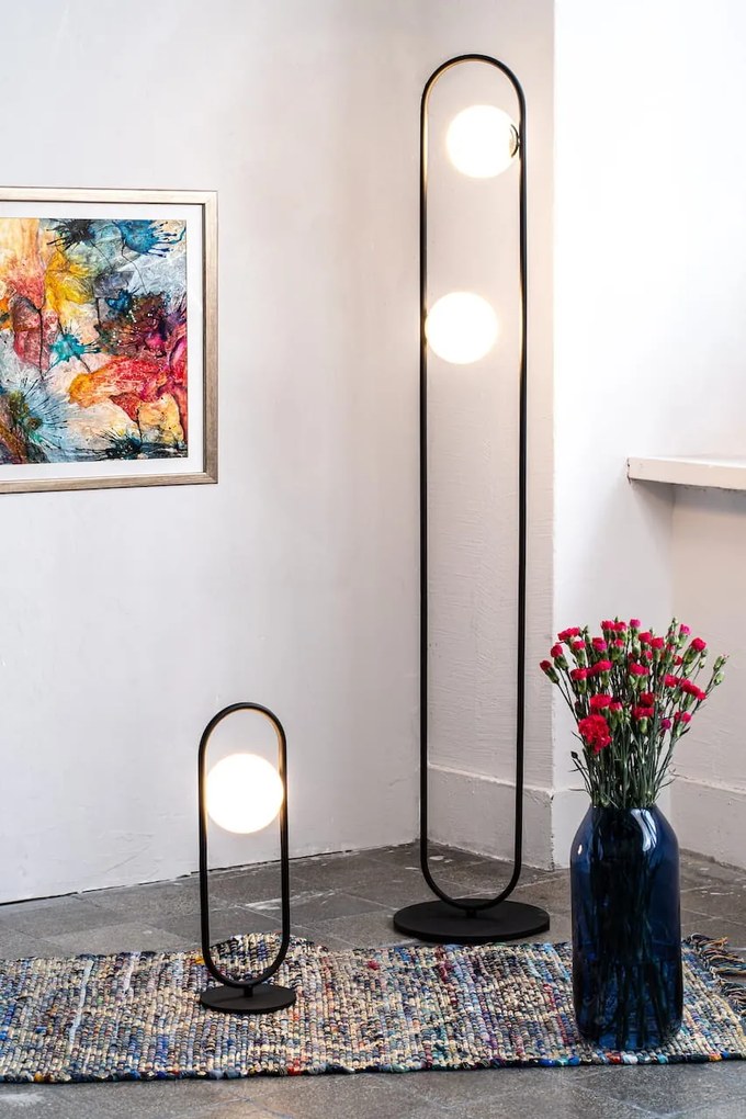 Lampadar, lampa de podea design modern Rovetto negru