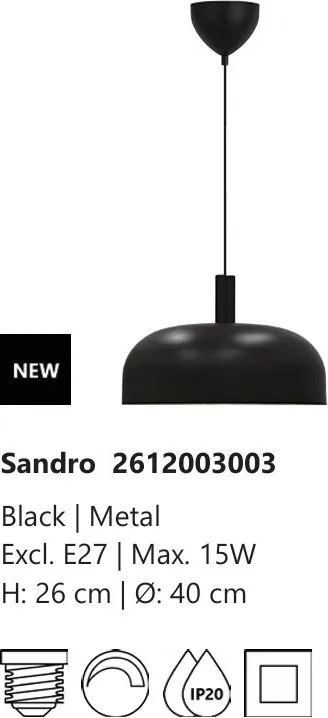 Lustra design scandinav minimalist Sandro negru