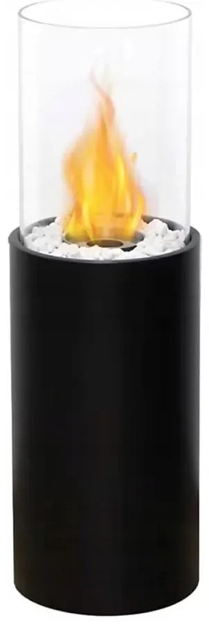 Șemineu pe bioetanol ROMA 26,5x80,5 cm 2kW negru + husă de protecție