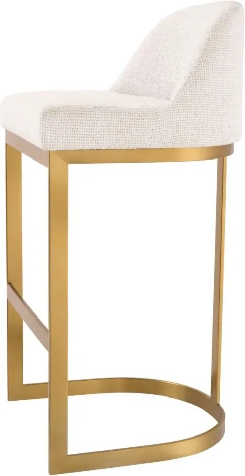 Scaun de bar design LUX, Bar Stool Condos alb