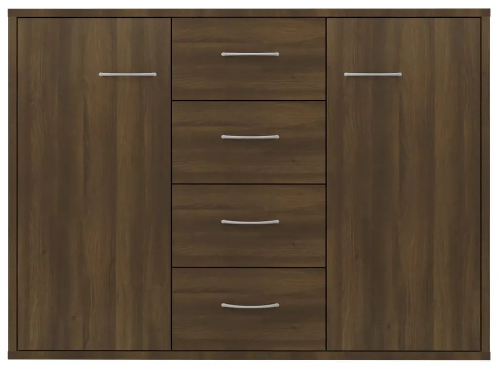 Servanta, stejar maro, 88x30x65 cm, lemn compozit