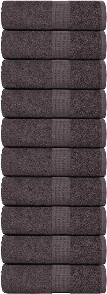 vidaXL Prosoape de oaspeți, FROGN, 10 buc., antracit, 30x50 cm, 360 g/m²