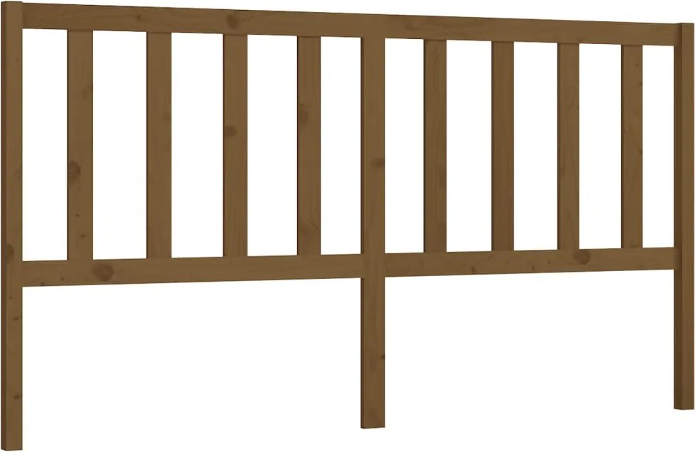 vidaXL Tăblie de pat, maro miere, 206x4x100 cm, lemn masiv de pin