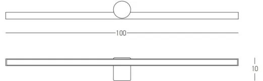 Aplică LED pentru oglindă de baie Zambelis 22126 LED/21W/230V 100 cm IP54