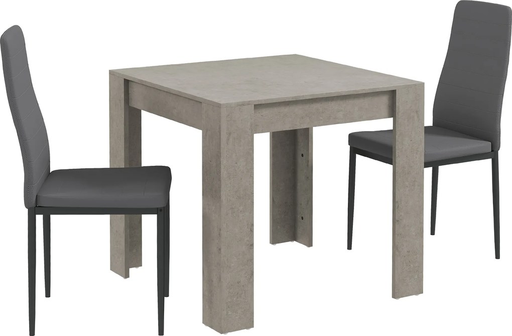 HOMCOM Set de masa pentru 2 persoane, Set din 3 piese de masa si