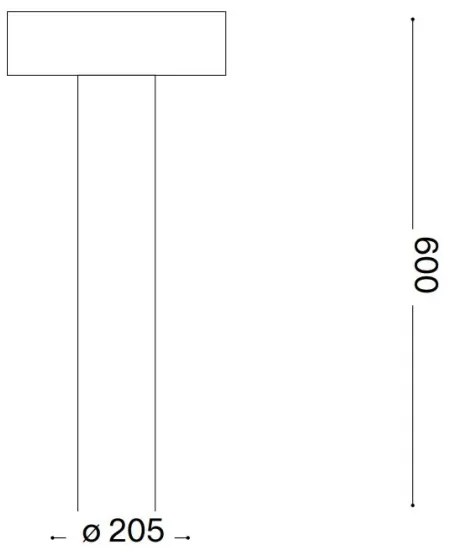Lampă de exterior Ideal Lux 4xG9/15W/230V 60 cm IP44 antracit